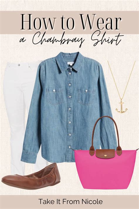 Chambray Shirt Outfit With White Jeans Chambray Shirt Outfits Light