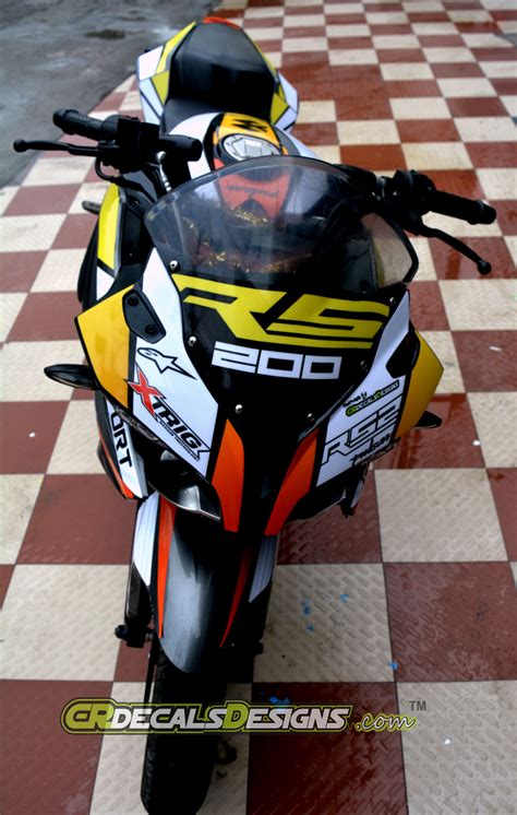 Buy Cr Decals Pulsar Rs 200 Custom Decalsstickers Full Body Bike Race Kit 2 Online ₹3226 From