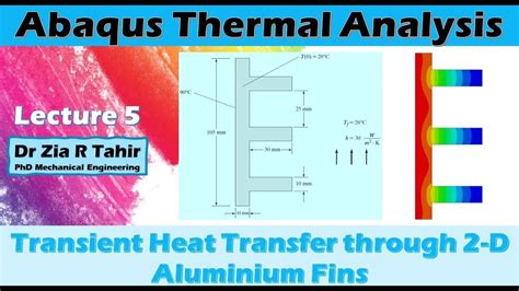 2 D Transient Heat Transfer Analysis Of Aluminium Fins Using Abaqus