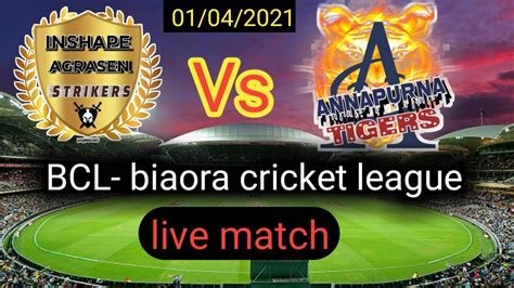 Bcl Biaora Cricket League Live Stream Match Inshape Vs Annapurna