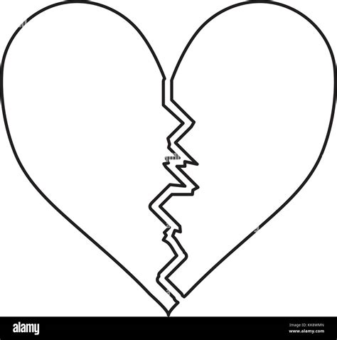 Broken Heart Vector Illustration Stock Vector Image And Art Alamy