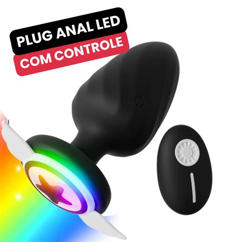 Vibrador Plug Anal LED Controle Remoto de Silicone Recarregável IPX7 Shopee Brasil
