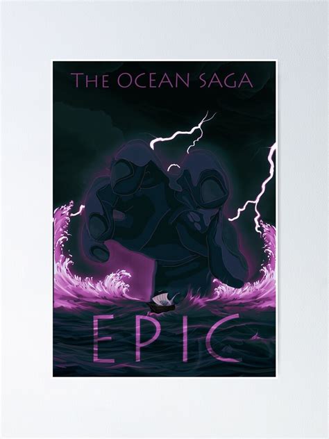 "Ocean Saga (EPIC) movie poster design- in Pink " Poster for Sale by ...