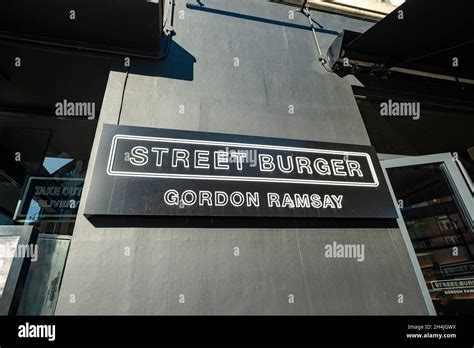 London- November 2021: Gordon Ramsay Street Burger restaurant on ...