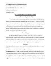 4 3 Assignment Project Management Strategies Docx 1 4 3 Assignment