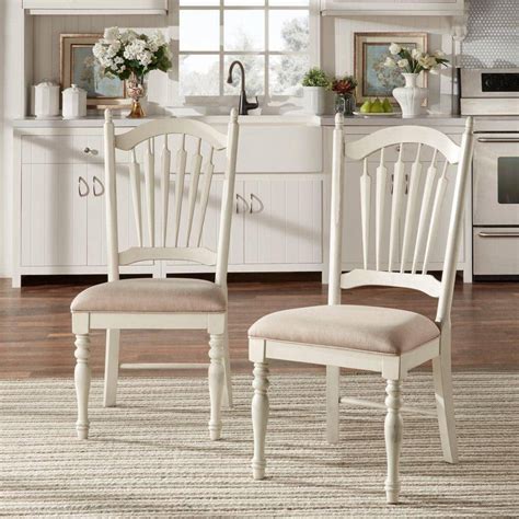 Homesullivan Margot Antique White Wood Dining Chair Set Of 2