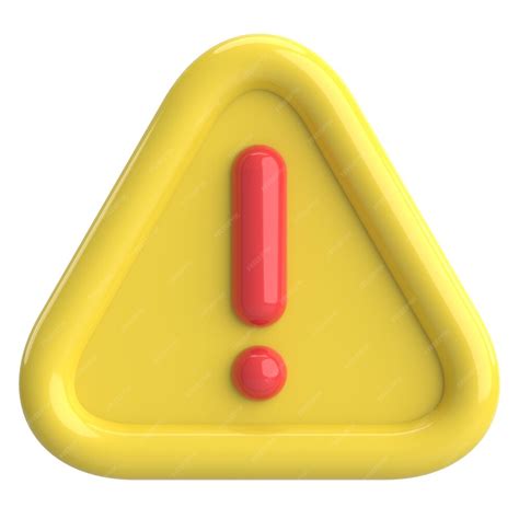 Premium Photo Warning Sign Exclamation Mark 3d Illustration