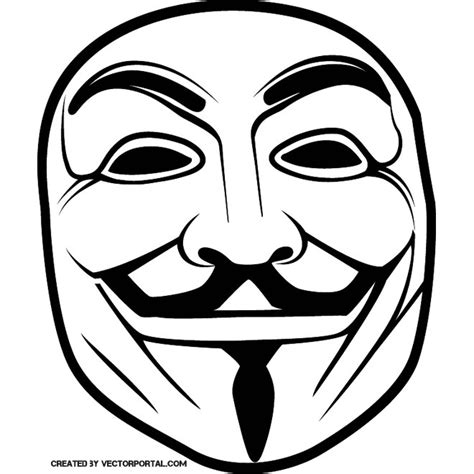 Guy Fawkes Anonymous Mask Ai Royalty Free Stock Svg Vector