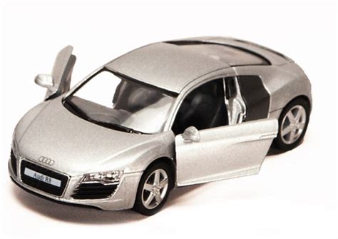 Audi R8 Silver Kinsmart 5315d 136 Scale Diecast Model Toy Car