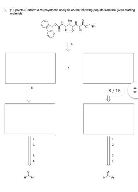 Solved 3 15 Points Perform A Retrosynthetic Analysis On Chegg