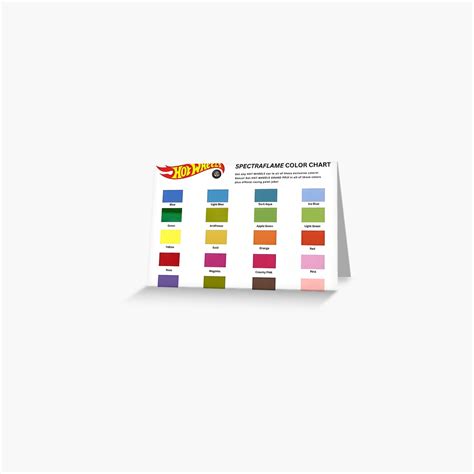 Spectraflame Redline Hot Wheels Color Chart Vintage Toy Car Advertisement Poster