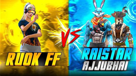 Ajjubhai Raistar Vs Rouk Ff Clash Squad Vs Garena