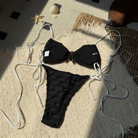 2025 Bikini hai mảnh sexy không lưng lưới ghép dây rút Shopee Việt Nam