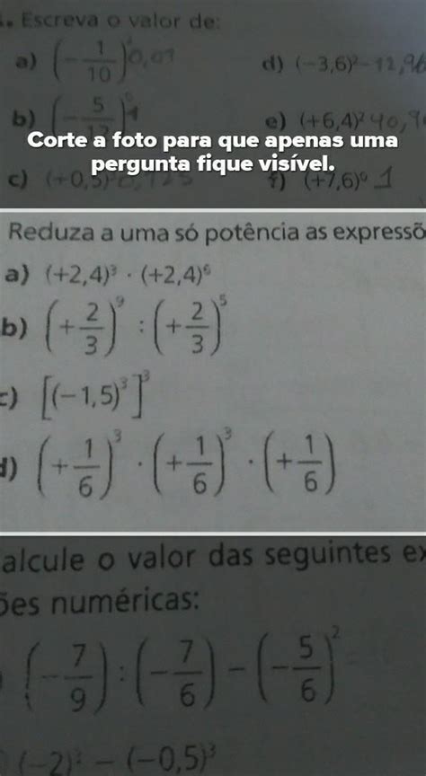 Reduza a uma só potência as expressões Brainly br