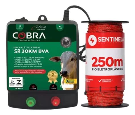 Kit Aparelho De Choque Para Cerca Rural Sr Km Cabo M