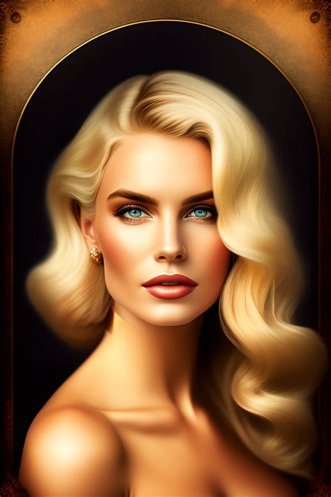 Lexica Beautiful Blonde Woman Portrait Vintage Style