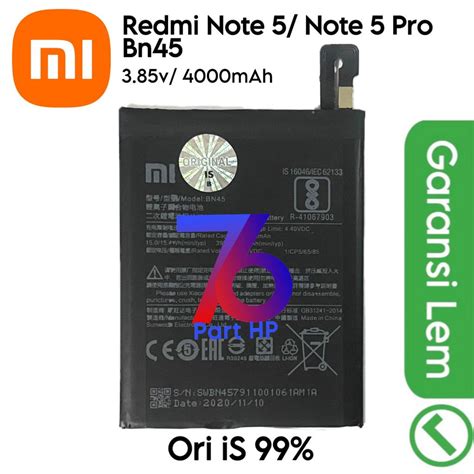 Jual Baterai Original 99 IS BN 45 BN45 Xiaomi Redmi Note 5