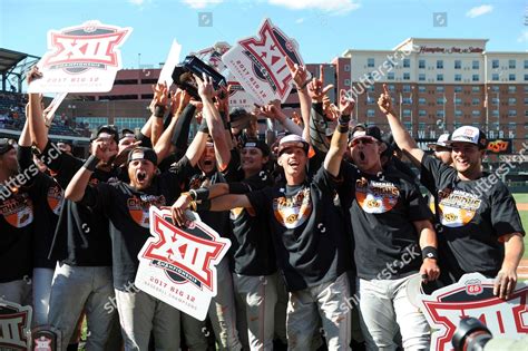 Oklahoma State Baseball Team Celebrates Beating Editorial Stock Photo ...