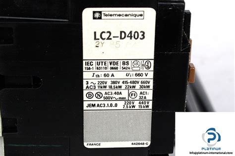 Schneider Electric Lc D D Contactor Platinum International