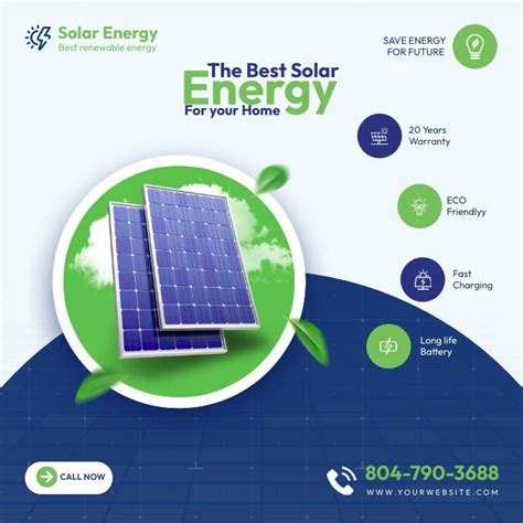 Renewable Solar Energy Social Media Post In 2024 Solar Energy Design