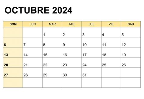 Calendario Mensual Octubre Para Imprimir Irita Leonore