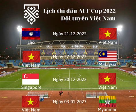 Lịch thi đấu khai mạc AFF Cup 2022 lịch thi đấu đội tuyển Việt Nam mới