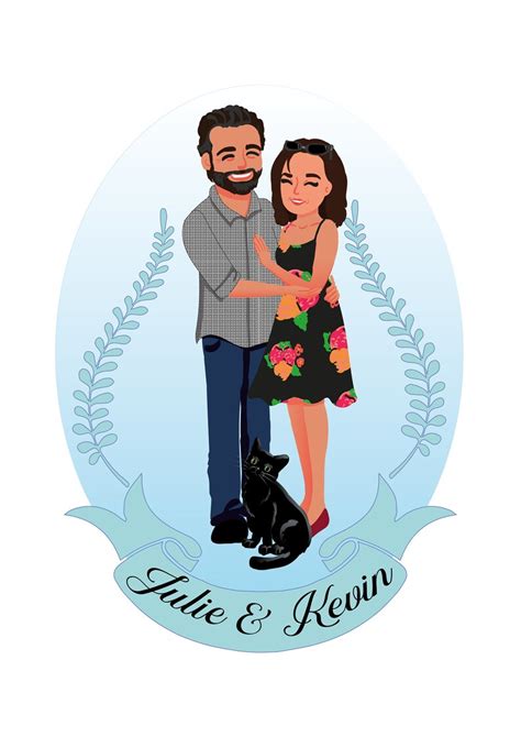 Custom Portrait Of Couple Custom Couple Illustration Etsy