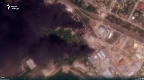 Media Show Satellite Images Of Aftermath Of Strikes On Oil Depot In