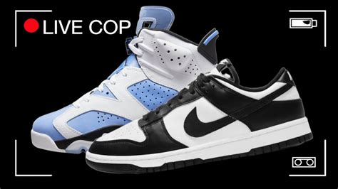 LIVE COP RESTOCK NIKE DUNK LOW PANDA EA JORDAN 6 UNC YouTube