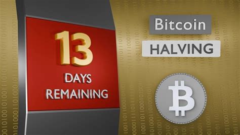 Premium Photo Bitcoin Halving Countdown Reminder 13 Days Remaining