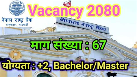 Nepal Rastra Bank Vacancy 2080 Nrb Vacancy 2080 NRB Job Vacancy