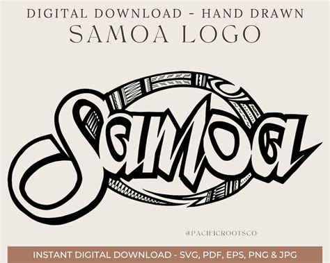 Samoa Logo Digital Download Tribal Tatau Polynesian Pacific Island ...