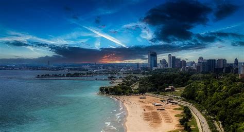 Milwaukee North Shore Beach Sunset Photograph By Mountain Dreams