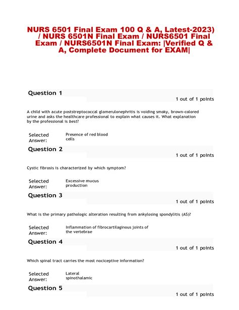 Gcu Nrs Pathophysiology Final Exam Guide Q A Scholarfriends