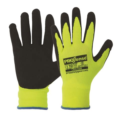 Black Latex Foam Glove Hi Vis The Safety Hub