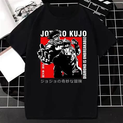 Camiseta Gr Fica De Anime Japon S Unissex Aventura Bizarra Jojo Moda