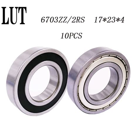 10pcs 6703ZZ 6703Z 6703 2RS Miniature Bearing 6703 17X23X4mm Thin ...