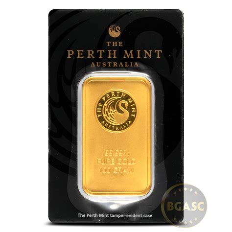 100 Gram Perth Mint Gold Bar (New w/ Assay) l BGASC™