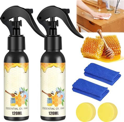 Beeswax Spray Polish For Wood 2pcs Natural Micro Molecularized Beeswax