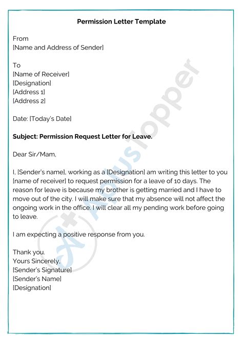 Permission Letter Format Samples Templates How To Write A