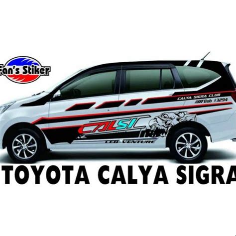 Jual Sticker Striping Mobil Avanza Calya Sigra Sticker Cutting Sticker