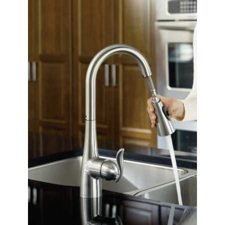 Moen 7594SRS Spot Resist Stainless Arbor Single Handle Pulldown Spray