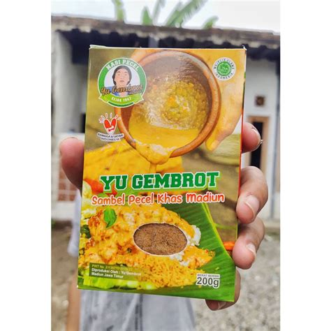 Jual Sambel Pecel Rekomendasi Di Madiun Yu Gembrot 400 Gram Shopee