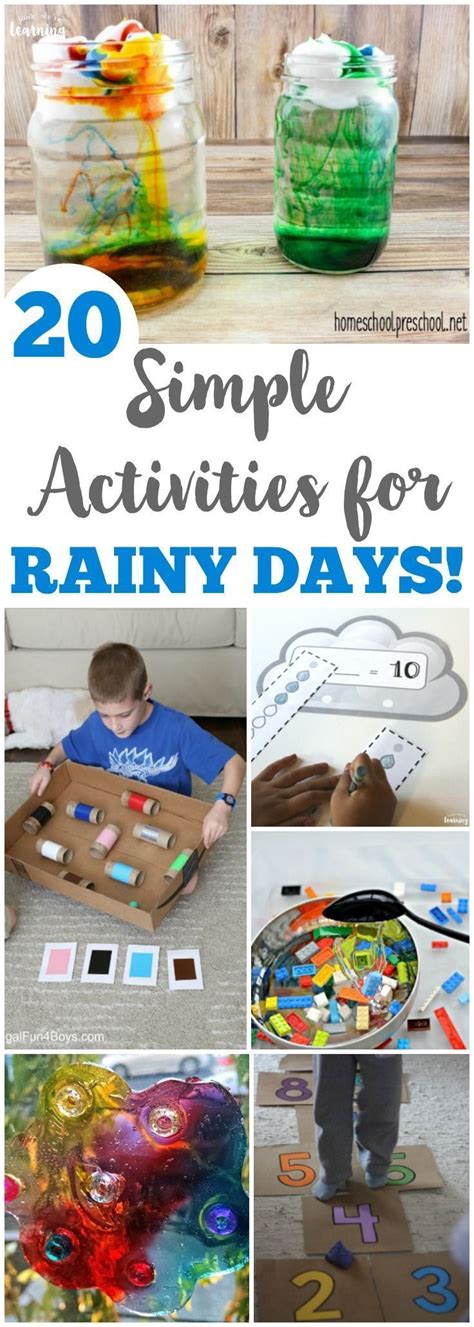 20 Simple Rainy Day Activities For Kids Rainy Day Activities For