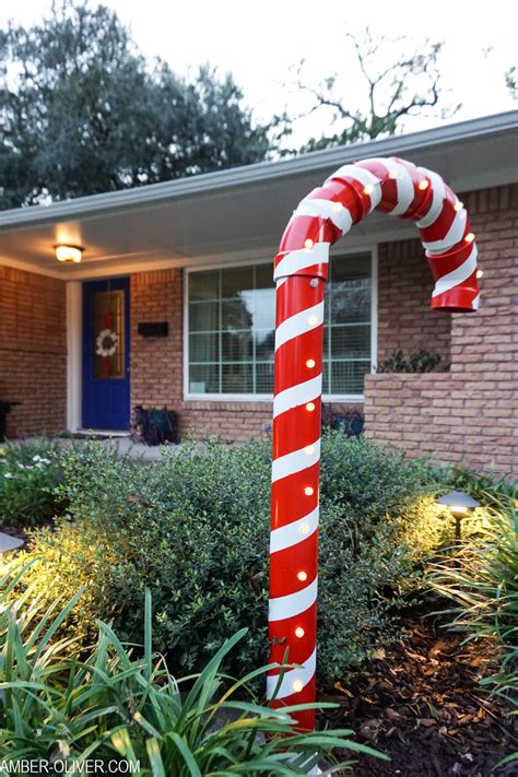 How To Make Diy Lighted Pvc Candy Canes Amber Oliver