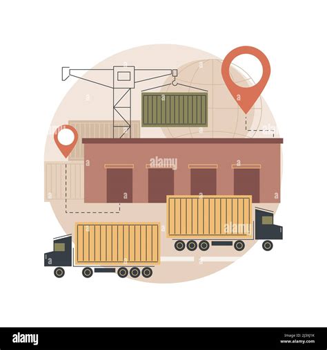 Logistics Hub Abstract Concept Vector Illustration Global Logistics