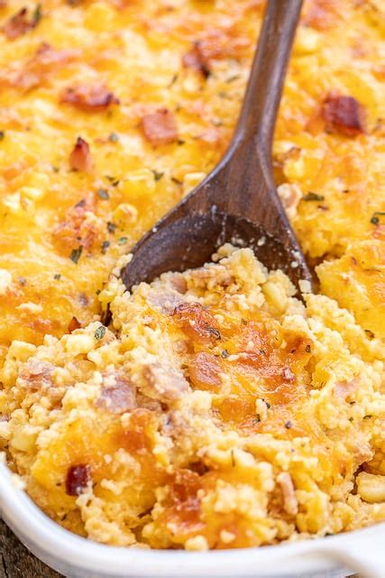 Ham and Corn Grits Casserole - Plain Chicken