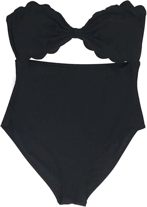 Amazon Cupshe Fashion Women S Sexy Irregular Hem One Piece Padded Bikini Set Medium