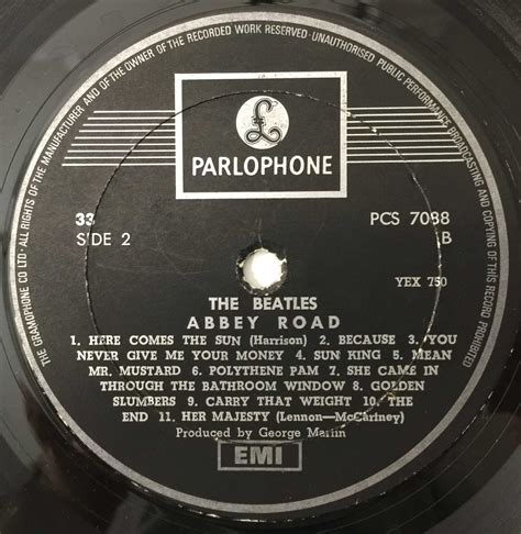 Lot 103 The Beatles Abbey Road Lp Contract Export