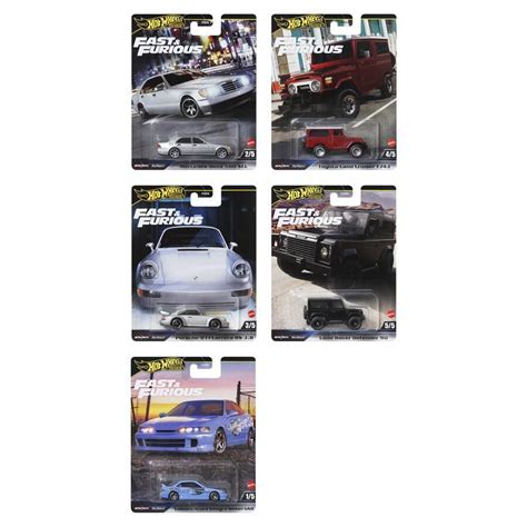 Hot Wheels Fast Furious Set Dash G Fnf Mattel Porsche Acura Integra Merc Benz SEL